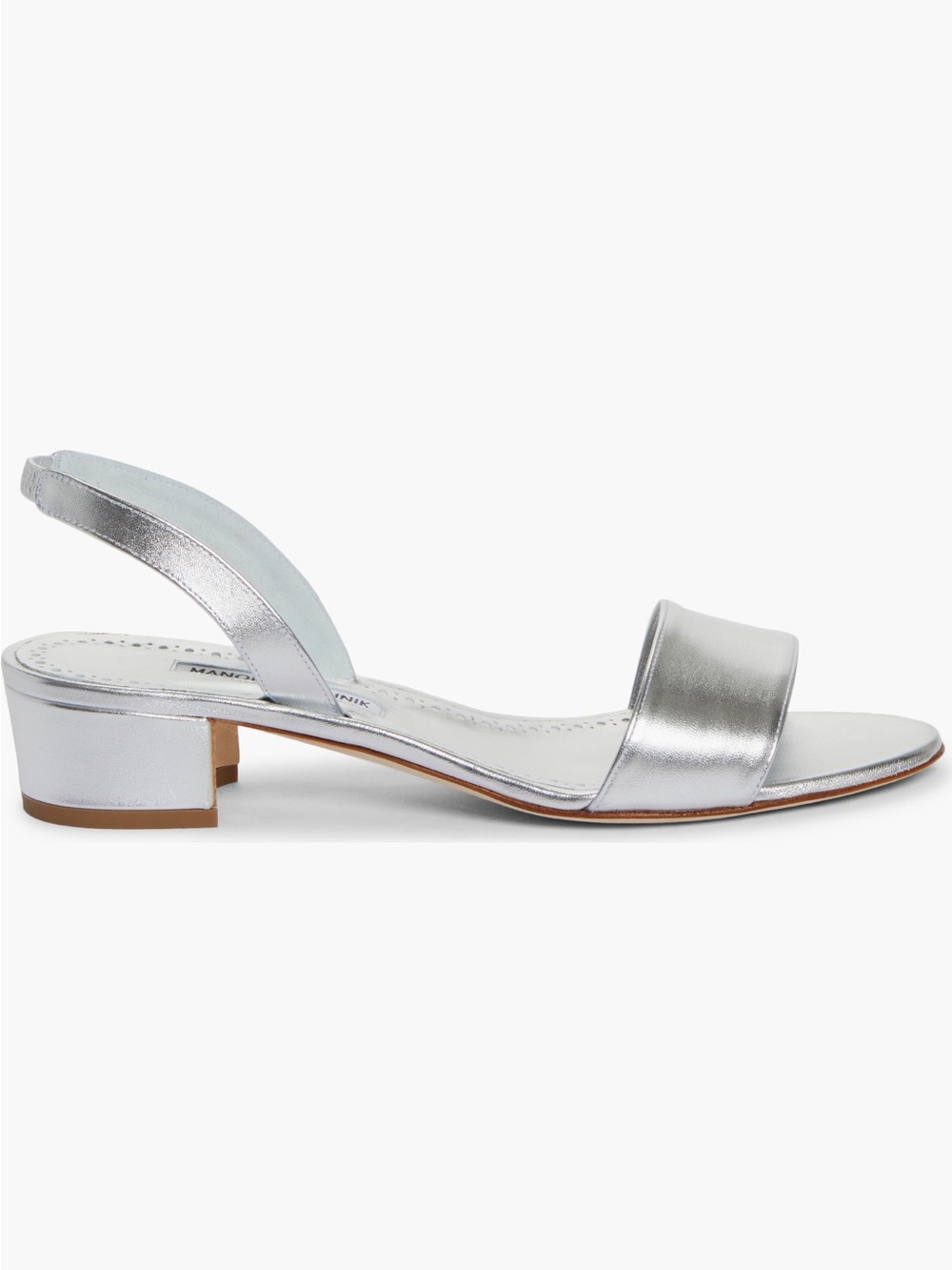 Manolo Blahnik Patopia Silver Slingback 39